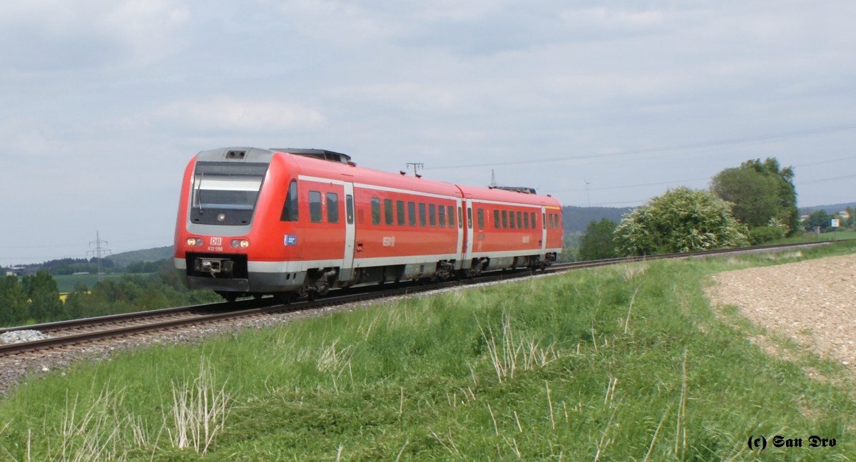 612 090 mit einem RE nach Nürnberg bei Brand b. Marktredwitz 